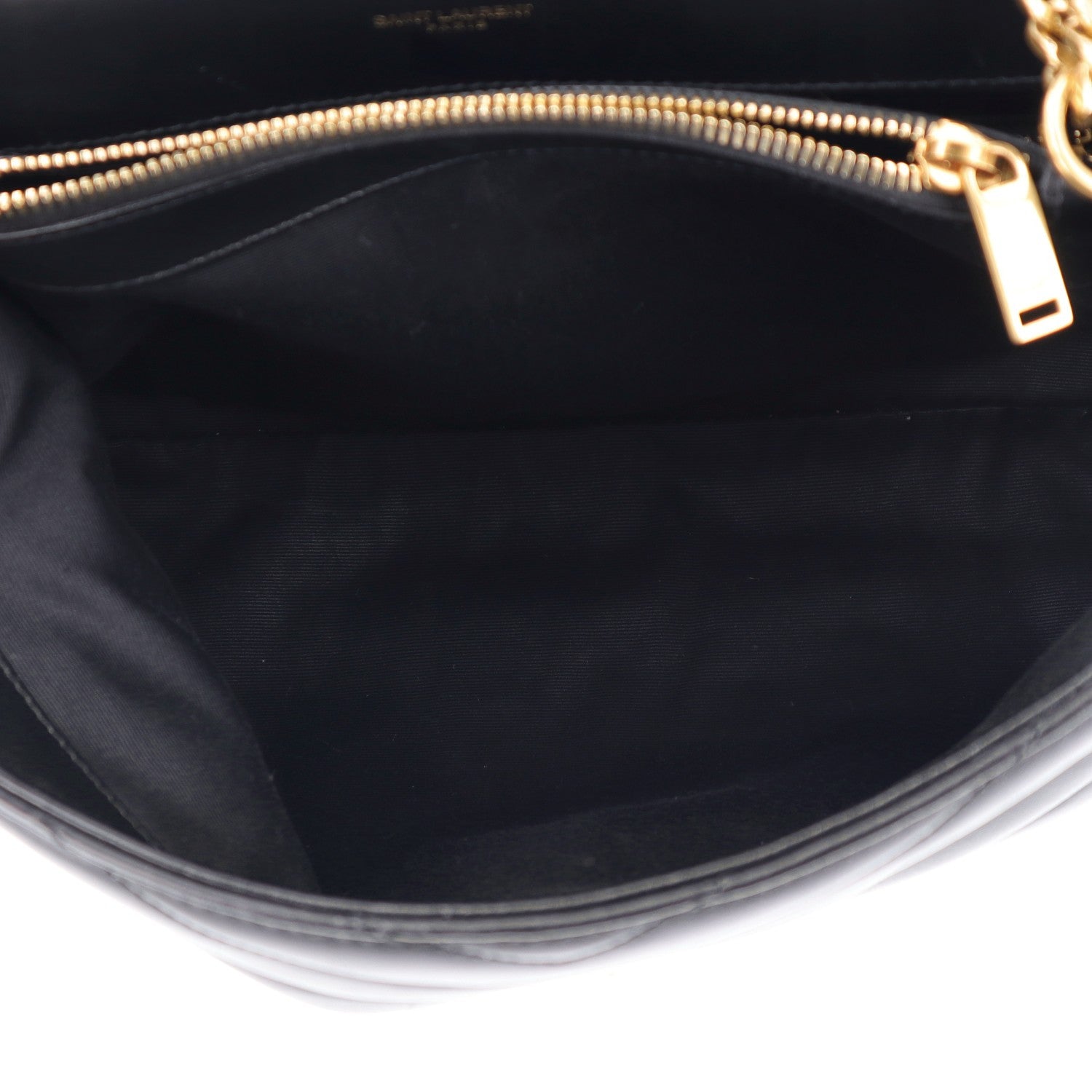 Saint Laurent Calfskin Y Quilted Monogram Medium Loulou Chain Satchel Black 5 of 11
