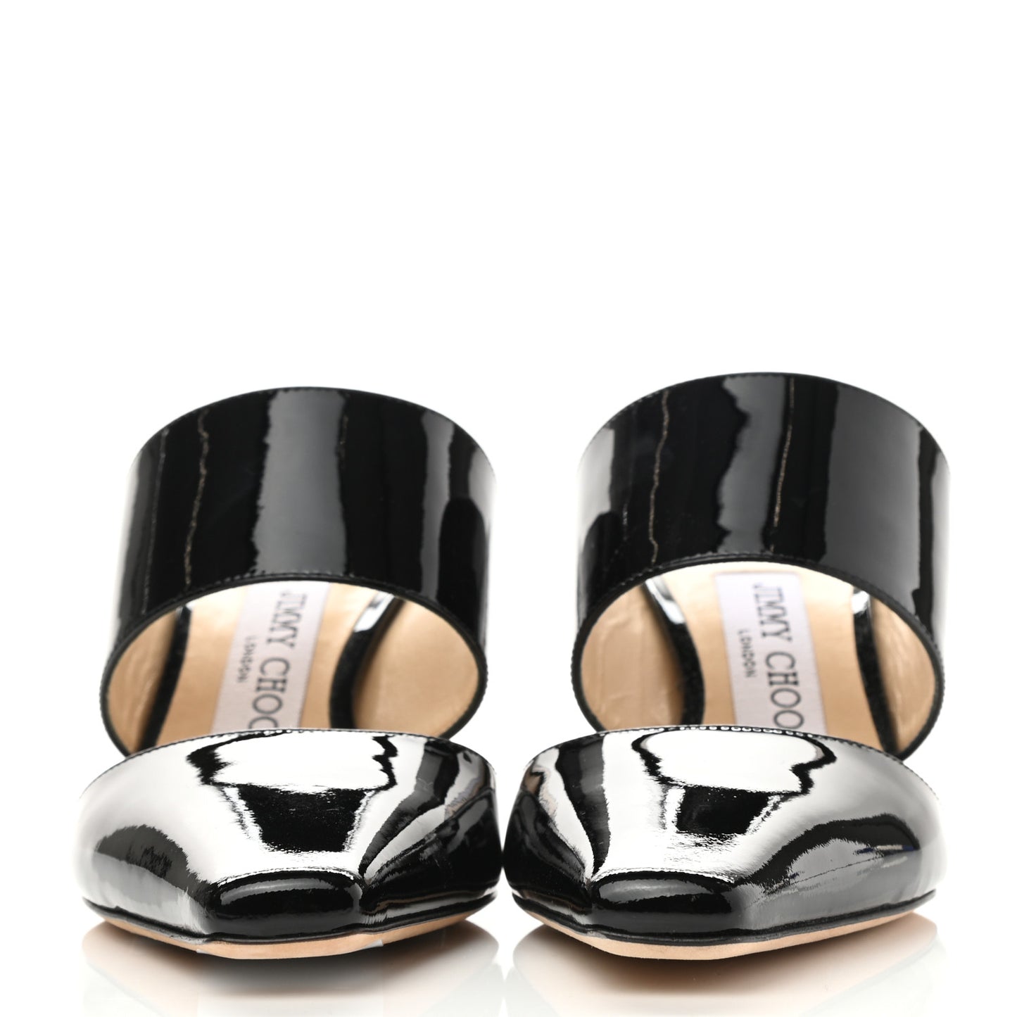 Patent Calfskin Hawke 65 Mules 37 Black