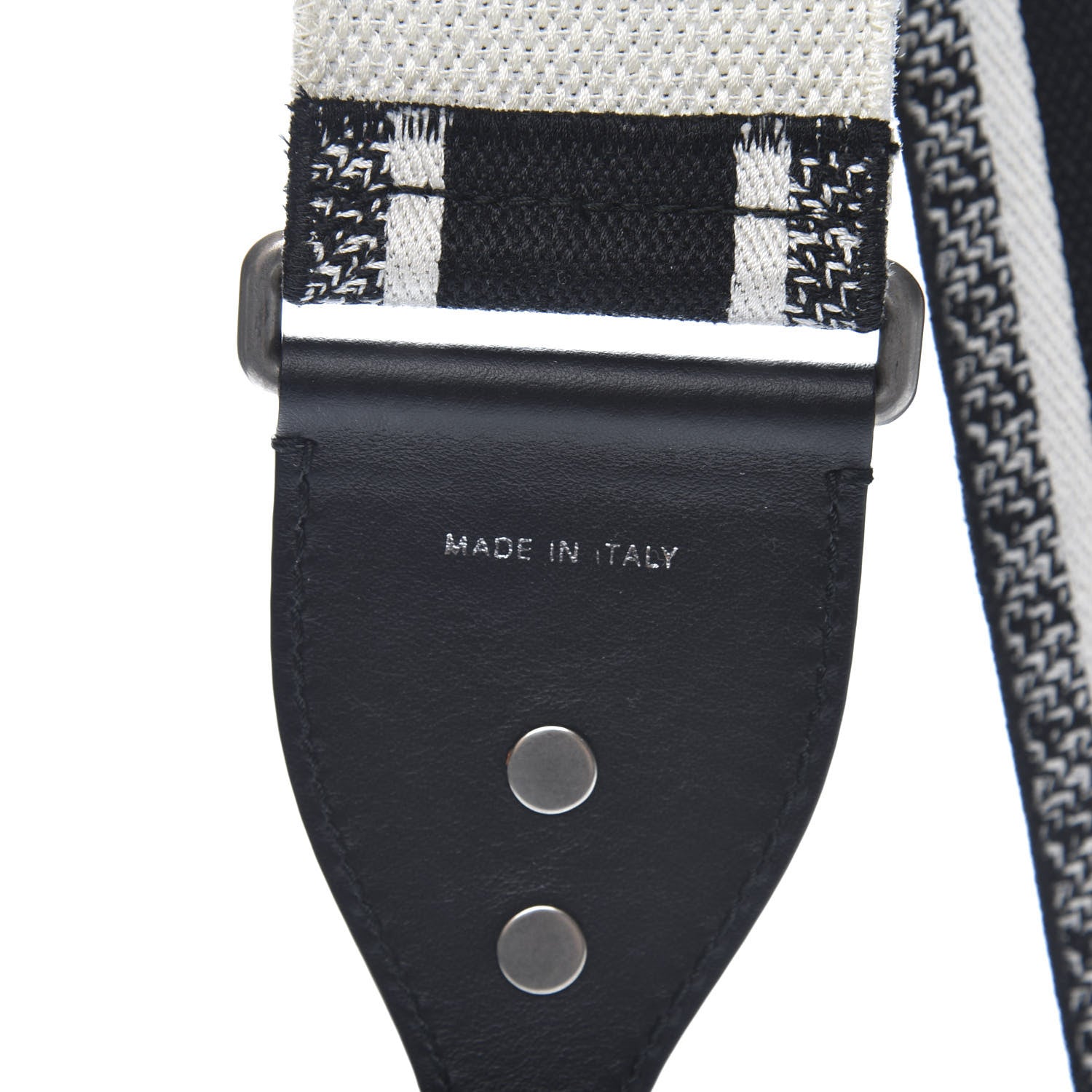 Christian Dior Canvas Embroidered Shoulder Strap Black White 4 of 4