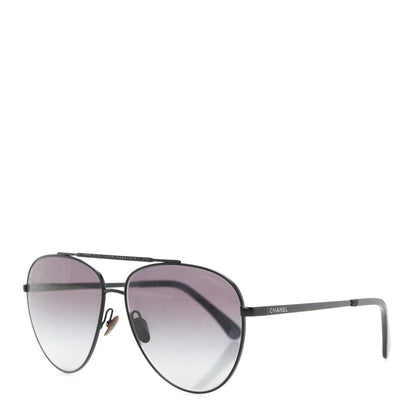 Chanel Metal Aviator Sunglasses 4279-B Black 1 of 8