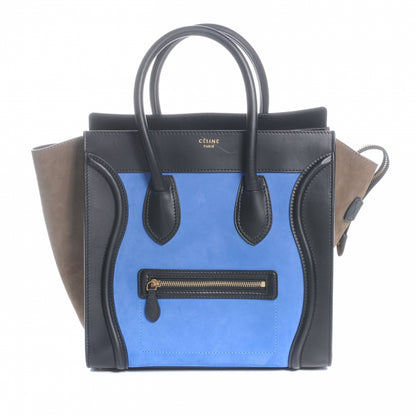 Celine Smooth Calfskin Suede Mini Tri-Color Luggage Black 1 of 10