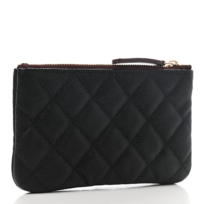 Chanel Caviar Quilted Small Cosmetic Case Black 3 of 9