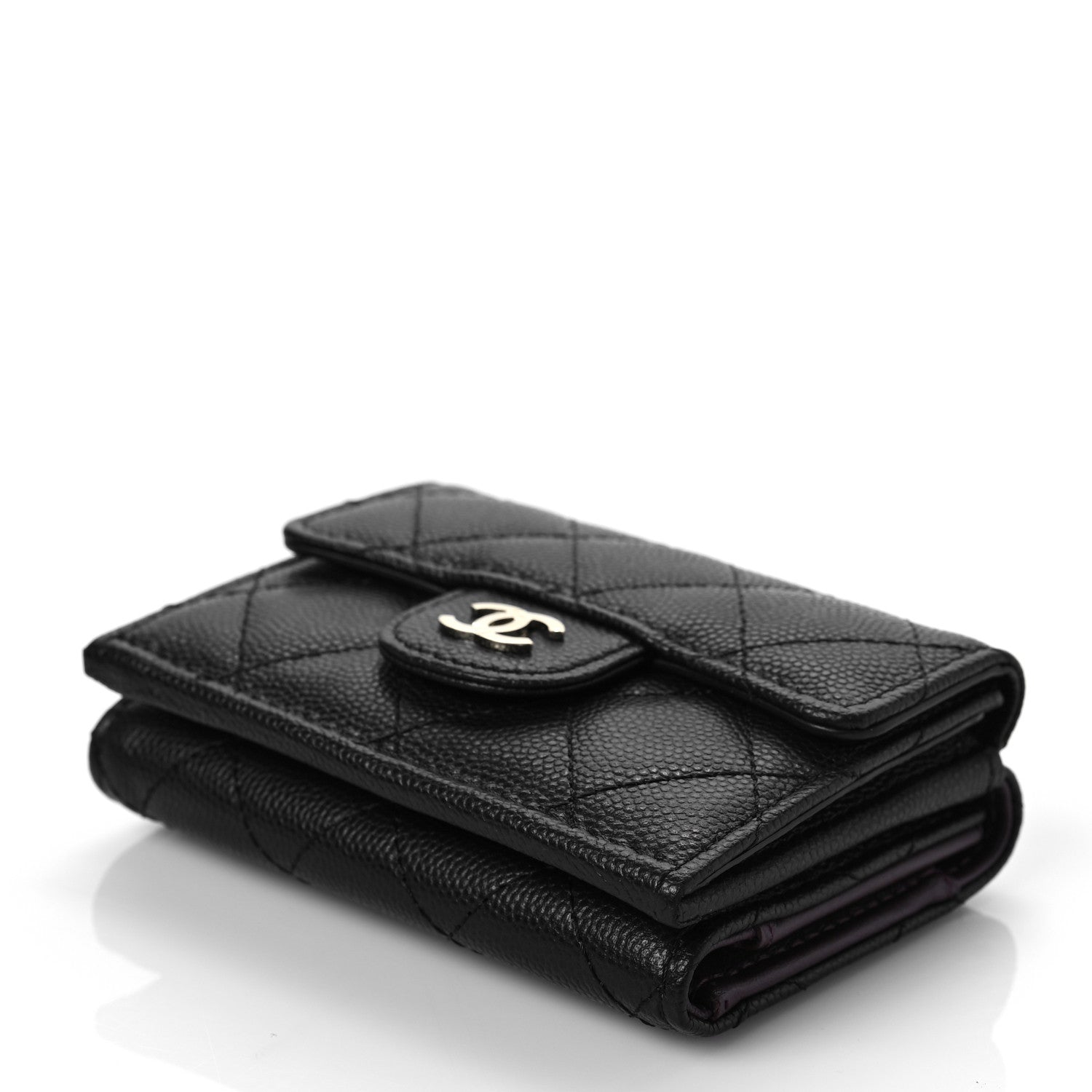 Chanel Caviar Quilted Double Flap Wallet Black 8 of 8