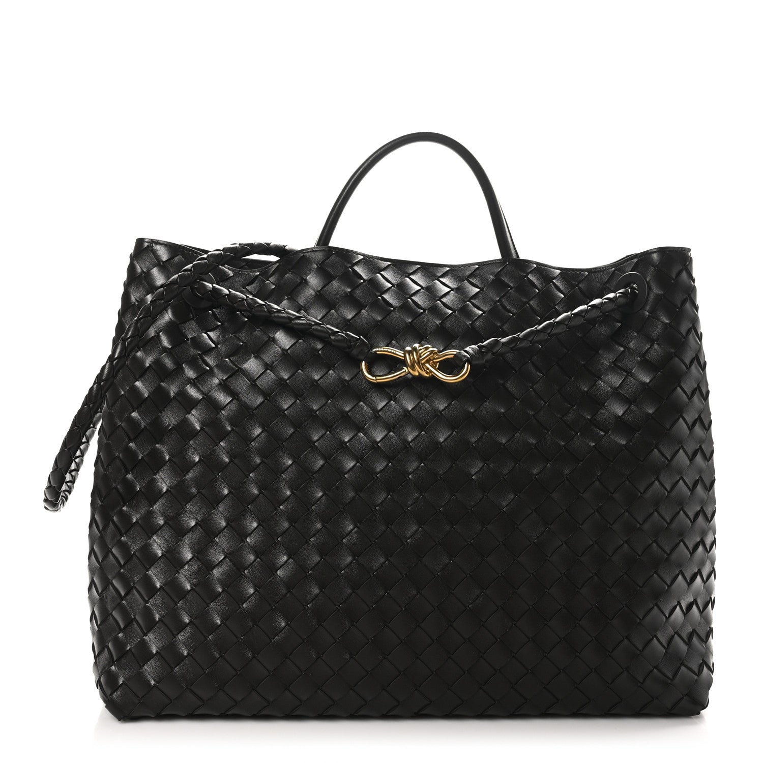 Bottega Veneta Nappa Intrecciato Large Andiamo Shoulder Bag Fondant 1 of 9