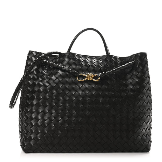 Nappa Intrecciato Large Andiamo Shoulder Bag Fondant