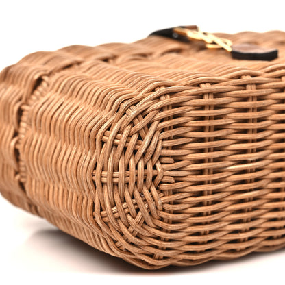 Saint Laurent Wicker Gaby Vanity Bag Natural Brick 9 of 11