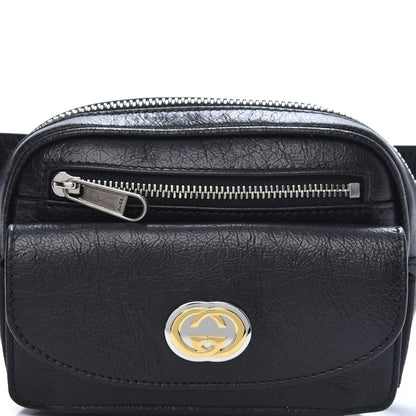 Gucci Fluffy Calfskin Mini Morpheus Belt Bag 70 28 Black 10 of 11