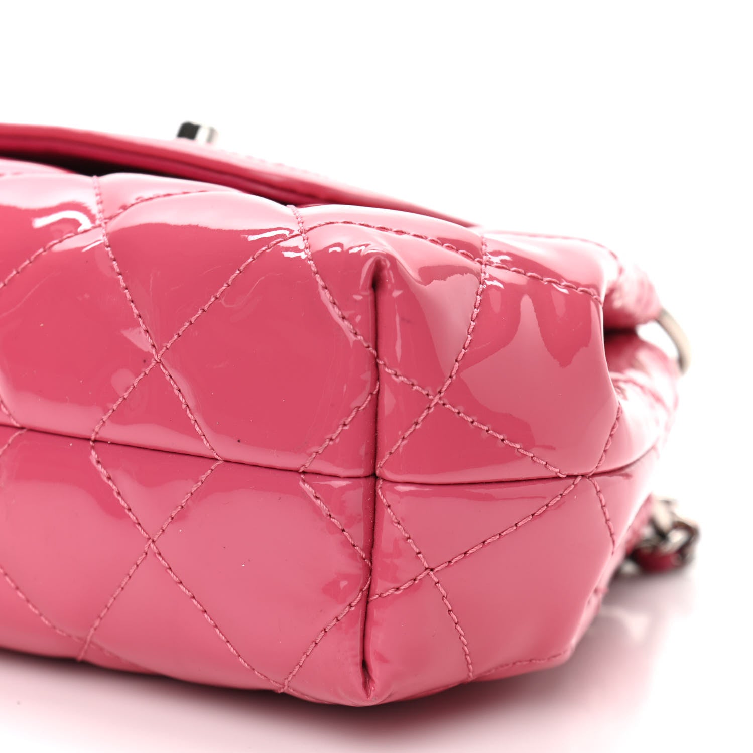 Chanel Patent Quilted Small Coco Shine Accordion Flap Pink 6 of 10