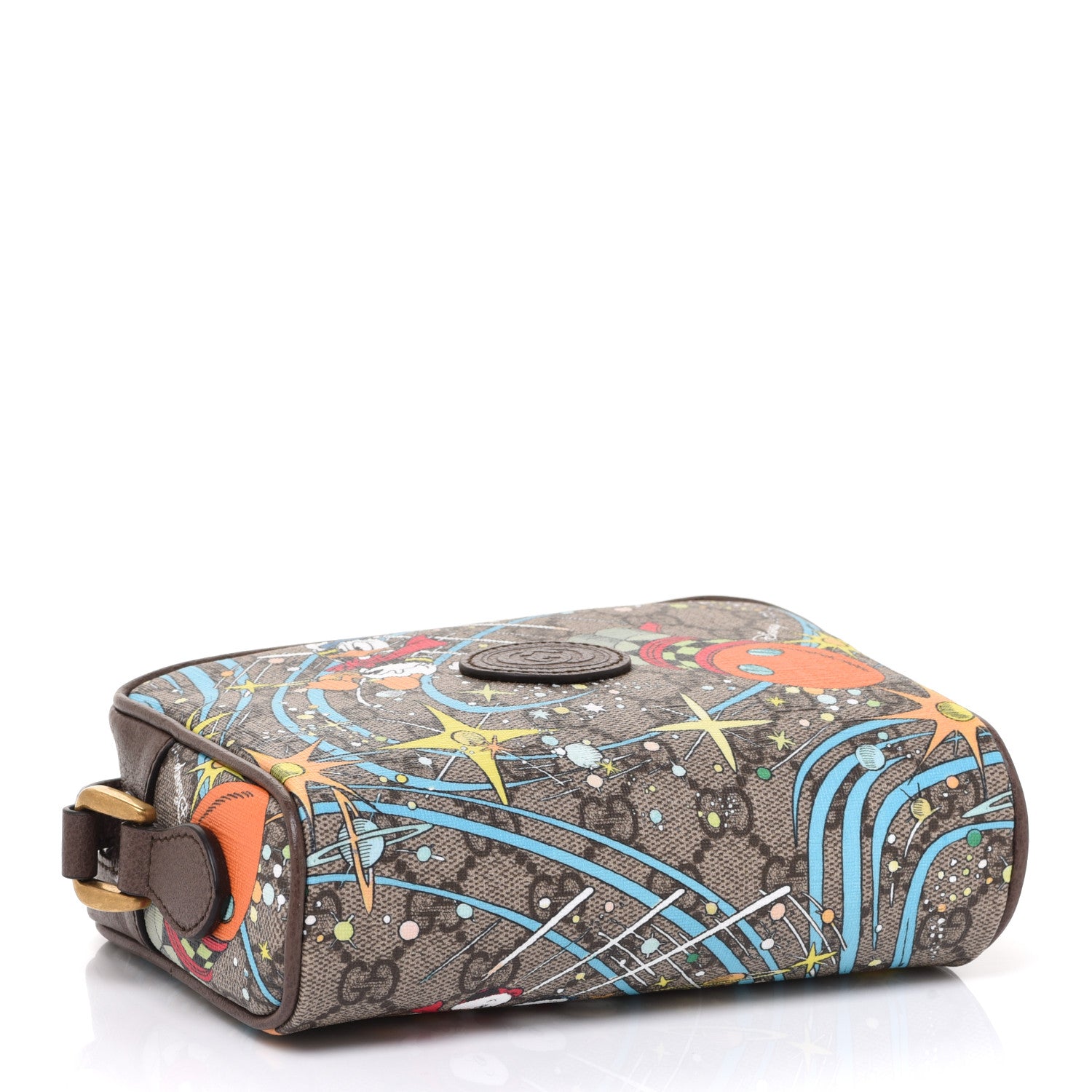 Gucci X DISNEY GG Supreme Monogram Donald Duck Interlocking G Shoulder Bag Beige Multicolor New Acero 4 of 10