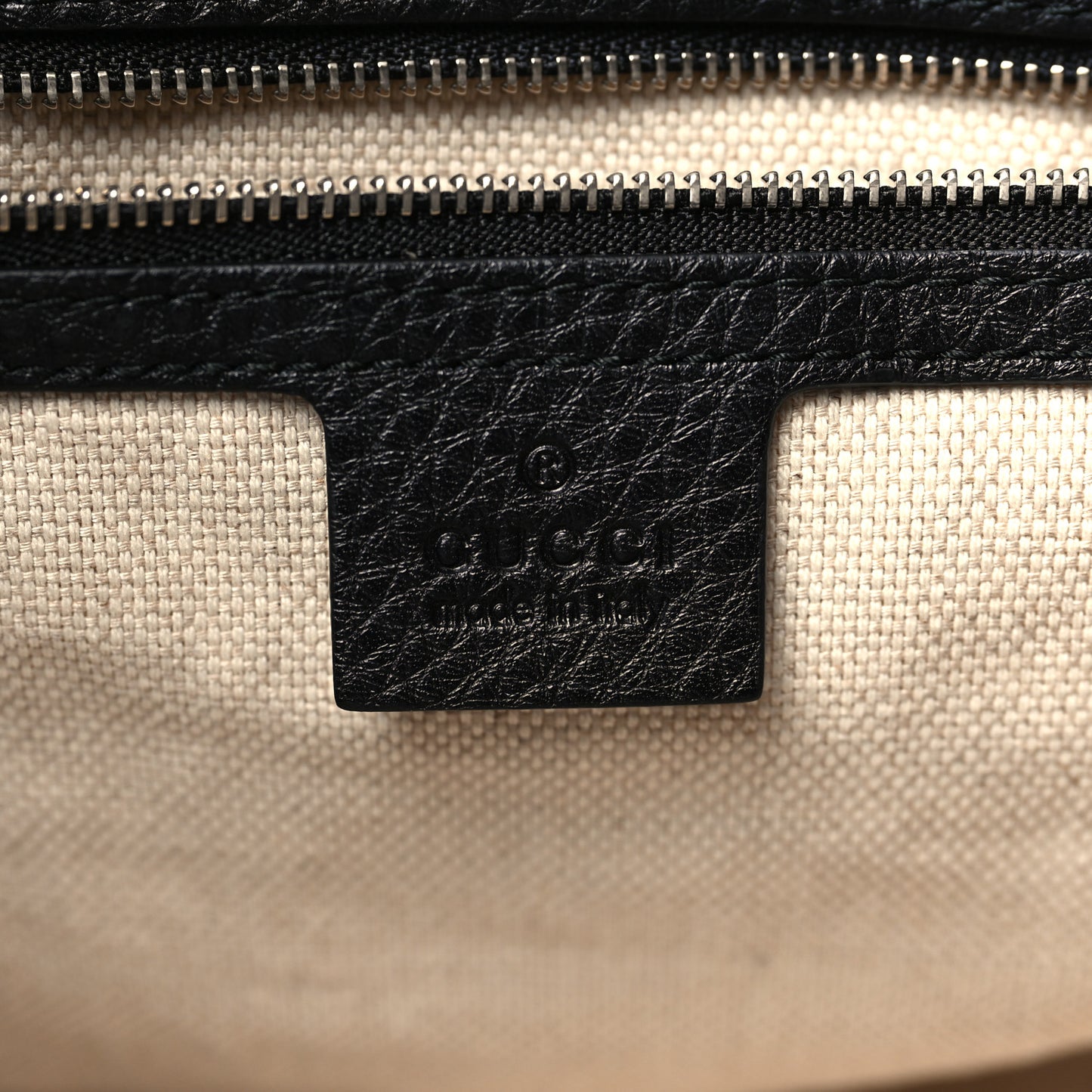 Pebbled Calfskin Studded Medium Soho Chain Shoulder Bag Black