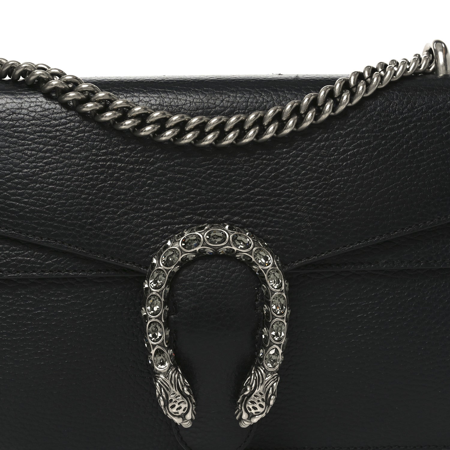 Gucci Pebbled Calfskin Small Dionysus Shoulder Bag Black 8 of 10