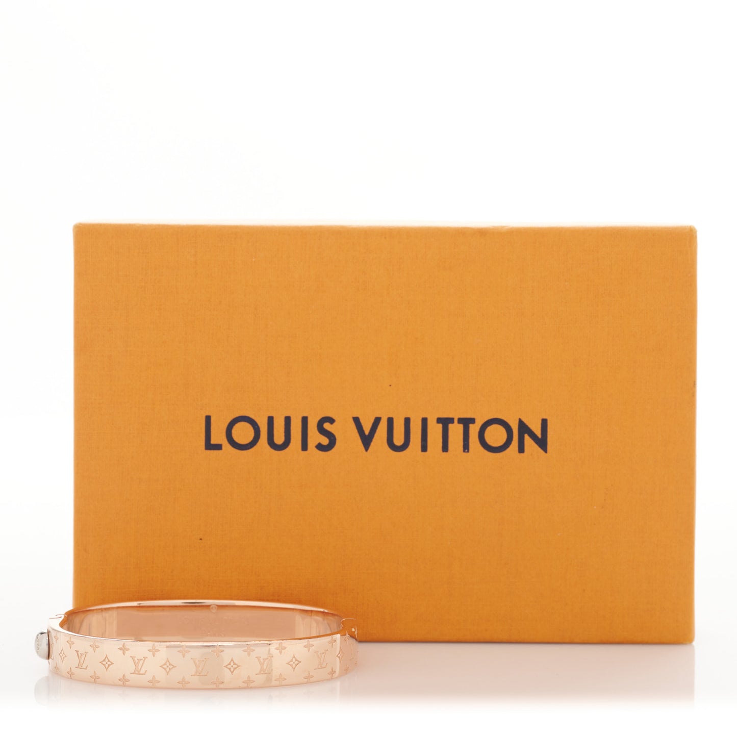Brass Monogram Nanogram Cuff M Pink Gold