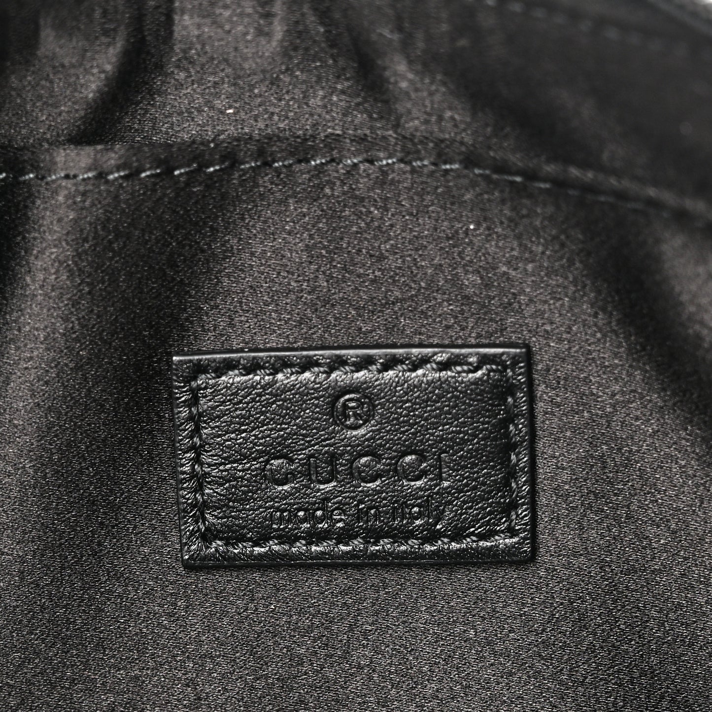 Jacquard Black Denim GG Monogram Horsebit Slim Small Shoulder Bag Black Grey