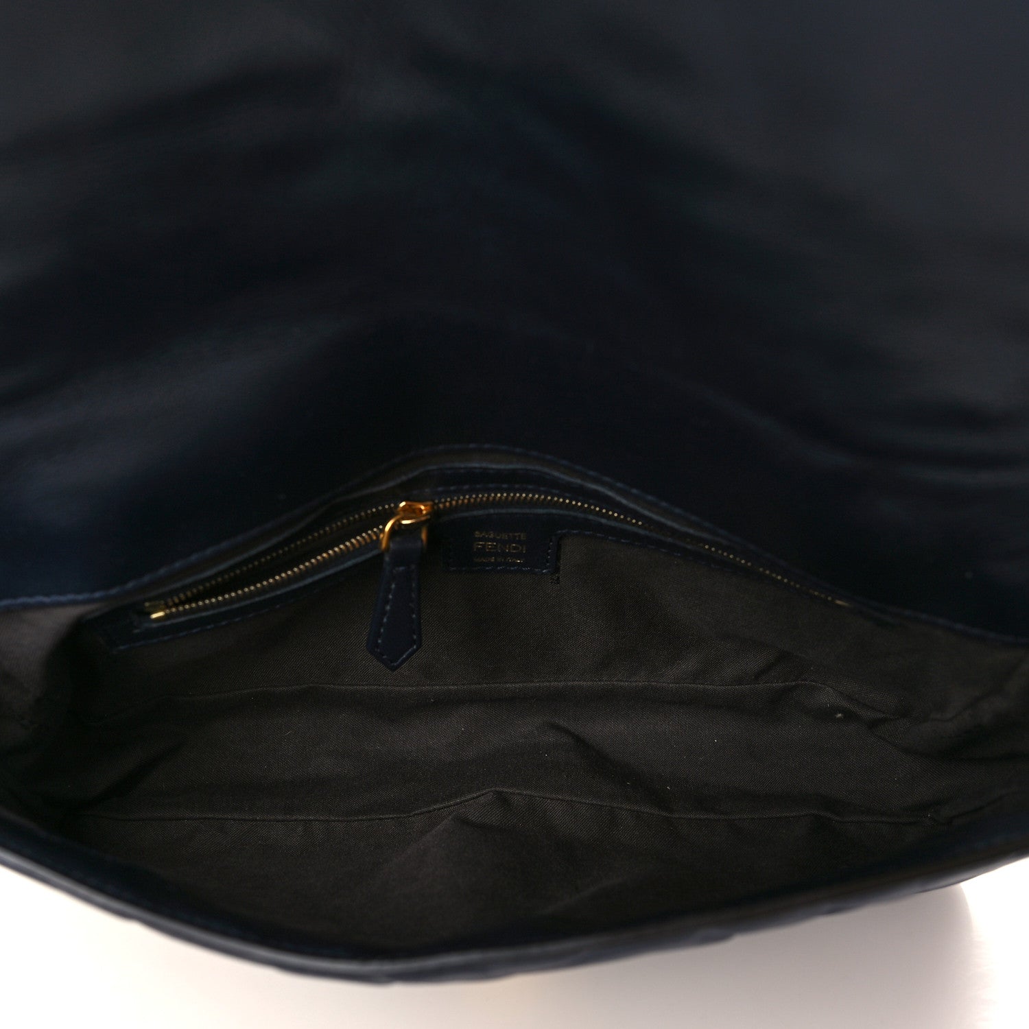 Fendi Nappa FF 1974 Embossed Baguette Midnight 5 of 8