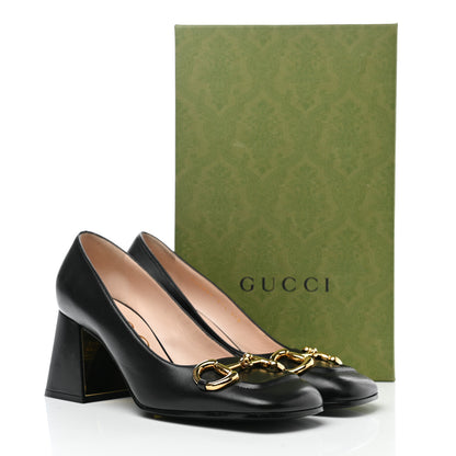 Gucci Malaga Kid Horsebit 75mm Pumps 37.5 Black 11 of 11