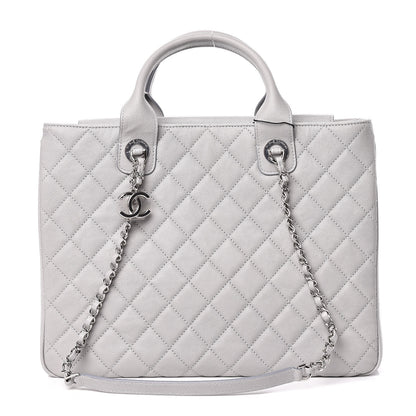 Chanel Caviar Quilted Large Urban Companion Top Handle Shopping Tote Grey 1 of 13
