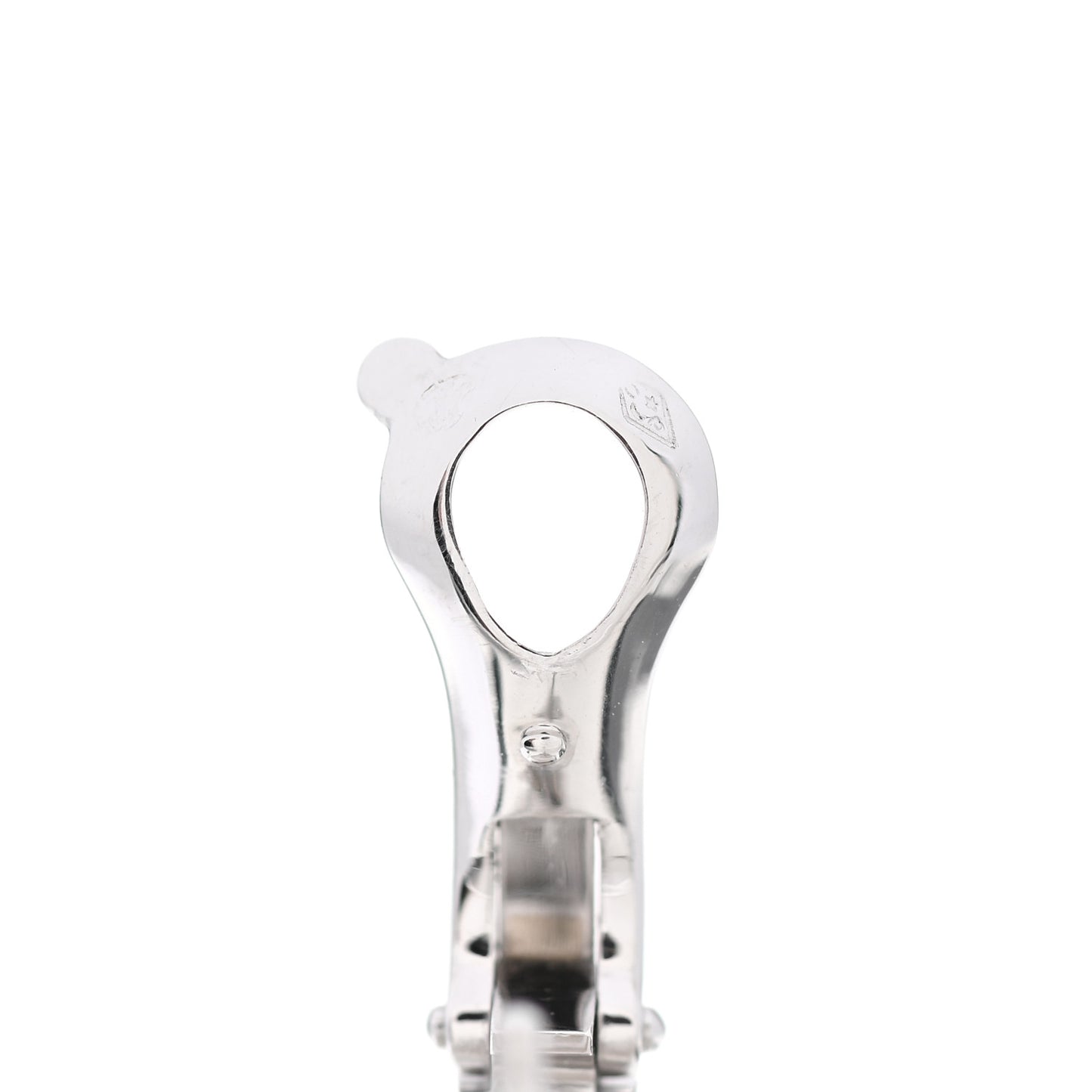 18K White Gold Mother of Pearl Vintage Alhambra Earrings