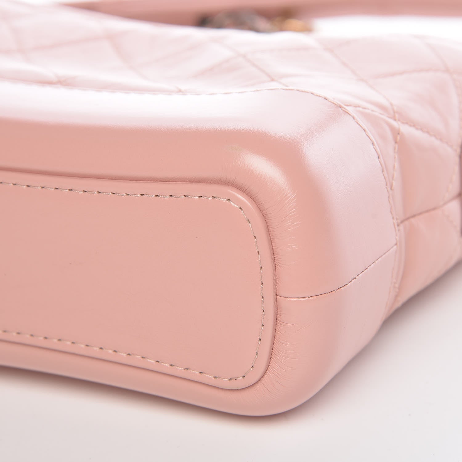 Chanel Aged Calfskin Quilted Small Gabrielle Hobo Pink 9 of 9