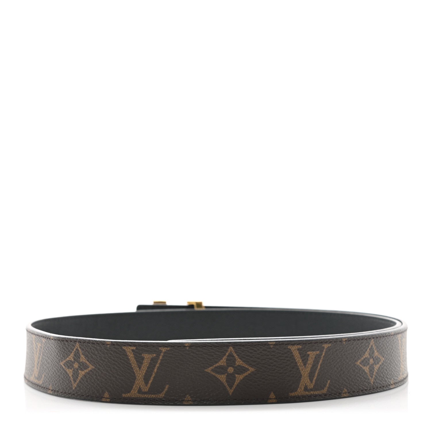 Louis Vuitton Calfskin Monogram 30mm LV Initiales Reversible Belt 90 36 Black 2 of 5