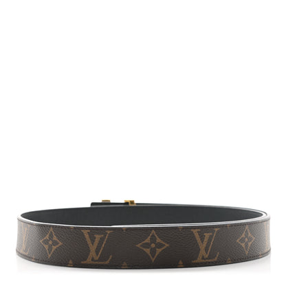 Louis Vuitton Calfskin Monogram 30mm LV Initiales Reversible Belt 90 36 Black 2 of 5