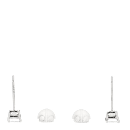 Parker & West by FASHIONPHILE Platinum Diamond .60ct Square Cut Solitaire Earrings 3 of 5