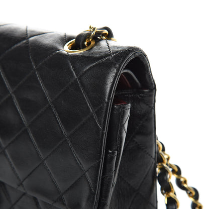 Chanel Lambskin Quilted Medium Double Flap Black 10 of 16