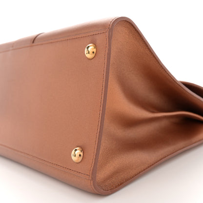 Delvaux Metallic Calfskin MM Brillant Satchel Bronze 11 of 13