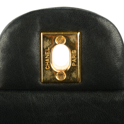Chanel Lambskin Quilted Medium Double Flap Black 9 of 11