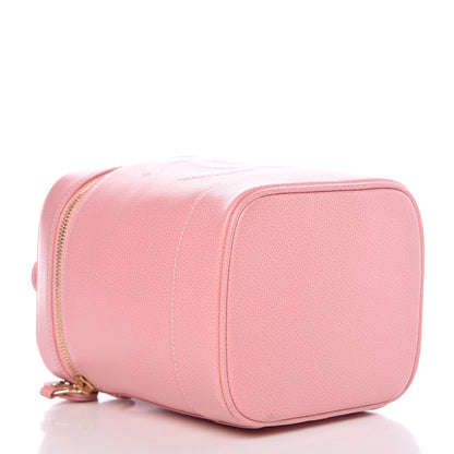 Chanel Caviar Vanity Cosmetic Case Pink 4 of 15