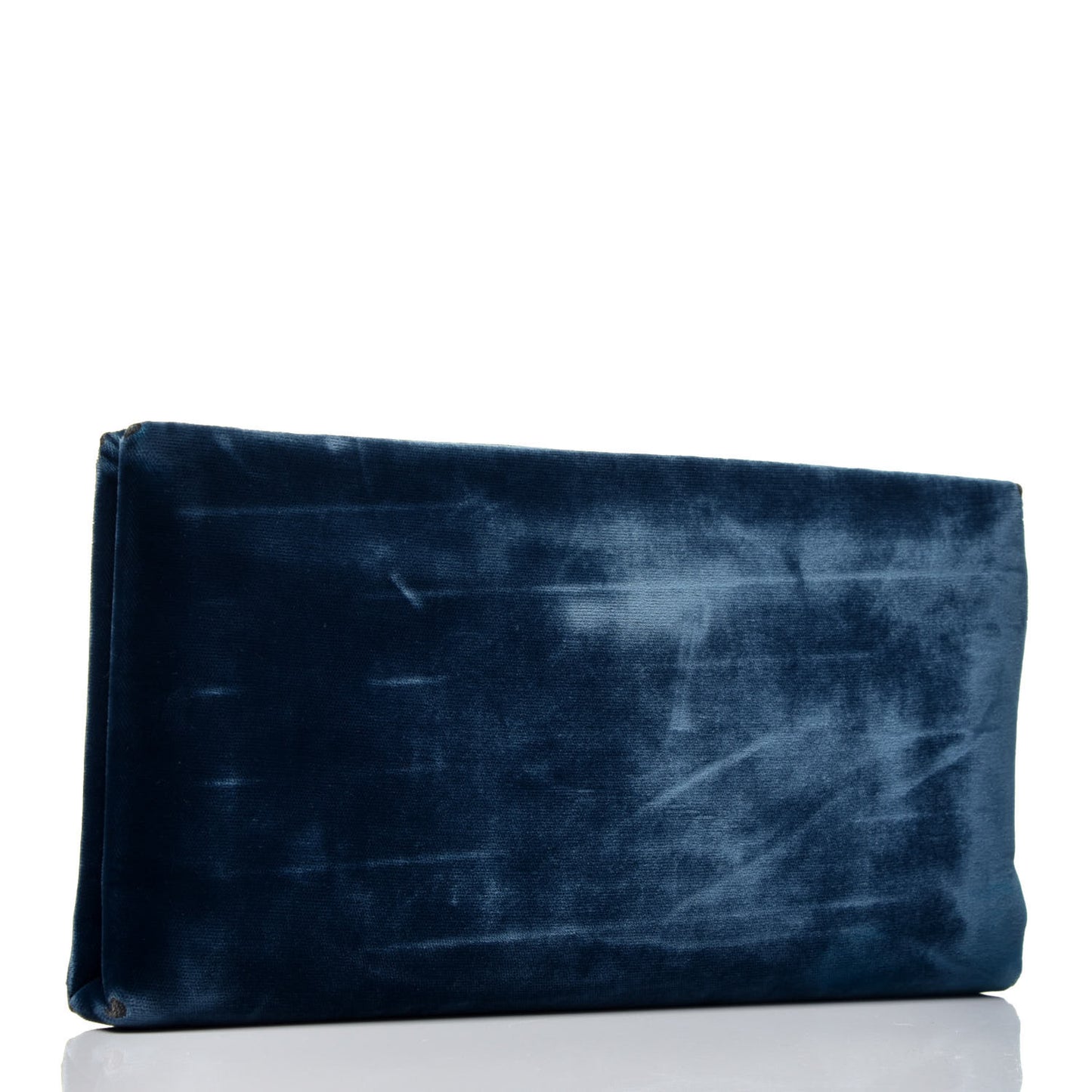 Velvet Flat Clutch Blue