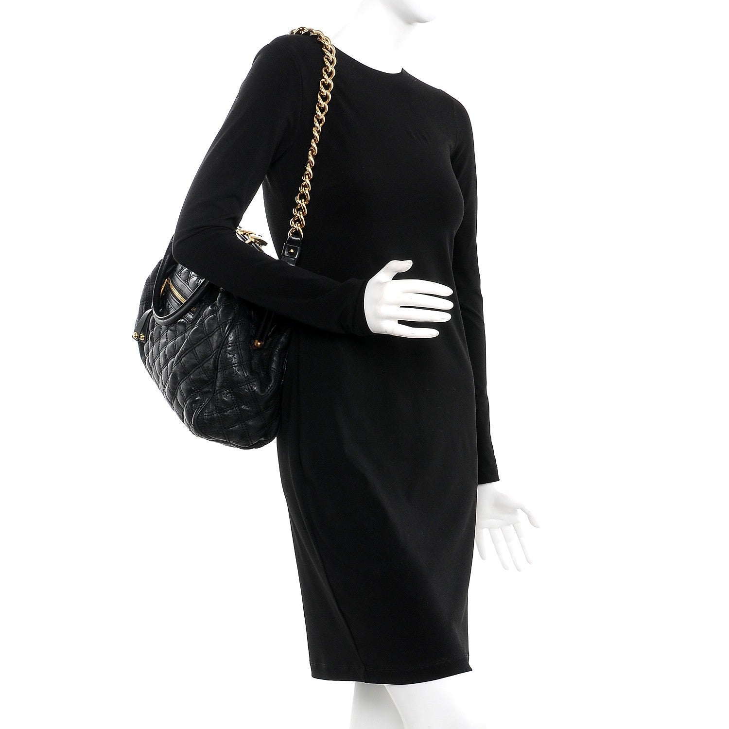Marc Jacobs Calfskin Quilted Stam Black 2 of 7