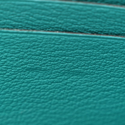 Hermes Chevre Mysore Kelly Longue Wallet Bleu Paon 14 of 18