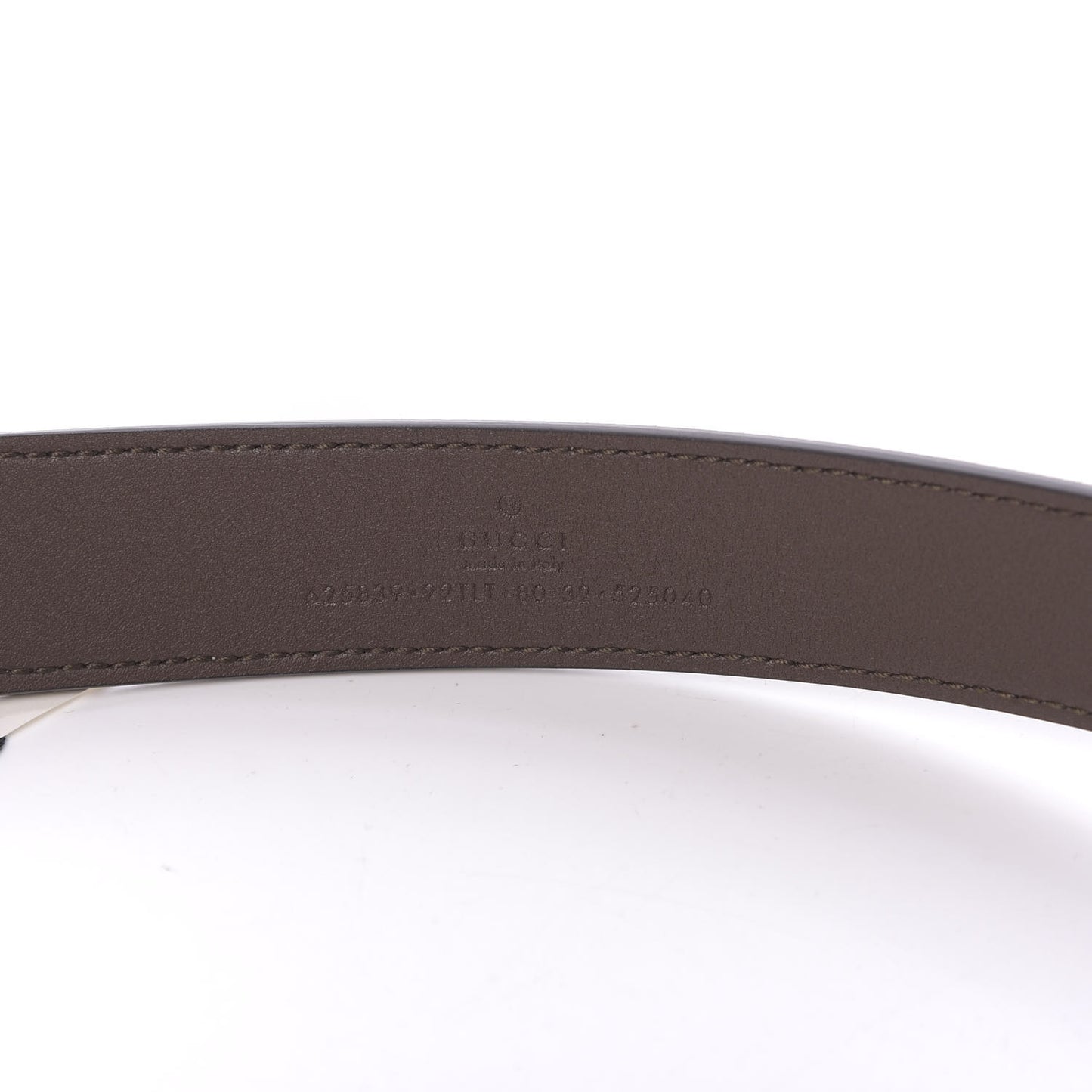 GG Supreme Monogram Matte Plutone Calfskin Double G 30mm Belt 80 32 Beige Ebony New Acero