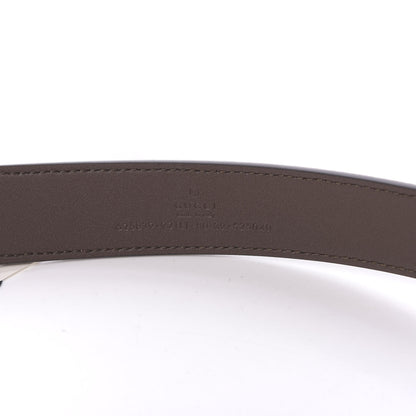 Gucci GG Supreme Monogram Matte Plutone Calfskin Double G 30mm Belt 80 32 Beige Ebony New Acero 3 of 6