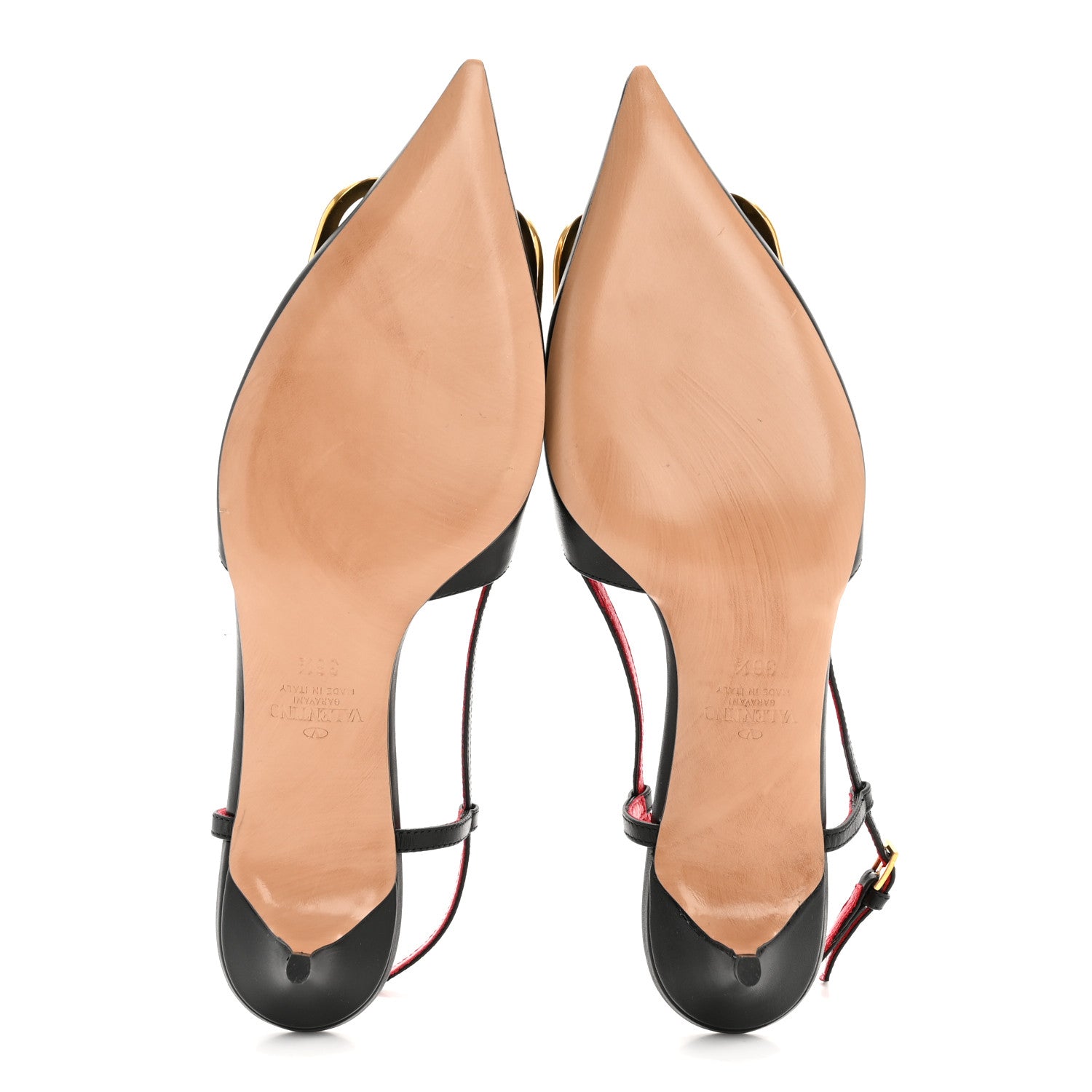 Valentino Garavani Calfskin Vlogo Slingback 40mm Pumps 36.5 Black 6 of 10