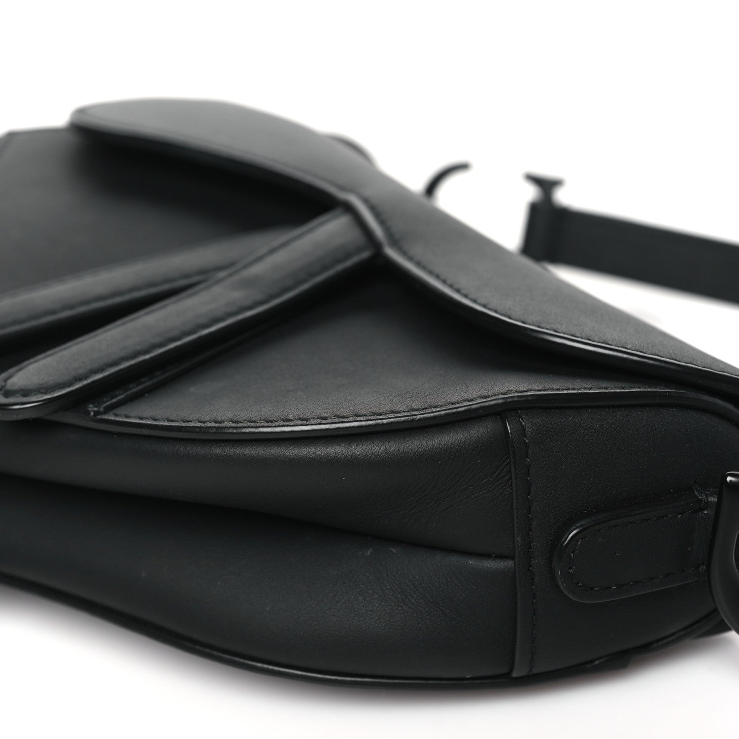 Christian Dior Ultra Matte Calfskin Mini Saddle Bag Black 10 of 11