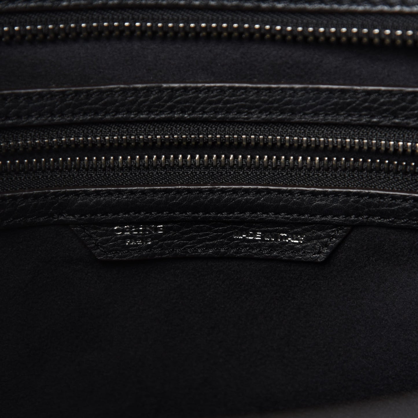 Drummed Calfskin Mini Luggage Black