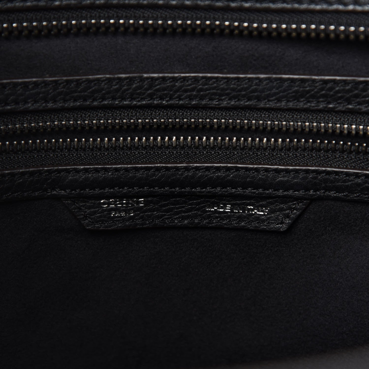 Celine Drummed Calfskin Mini Luggage Black 8 of 10