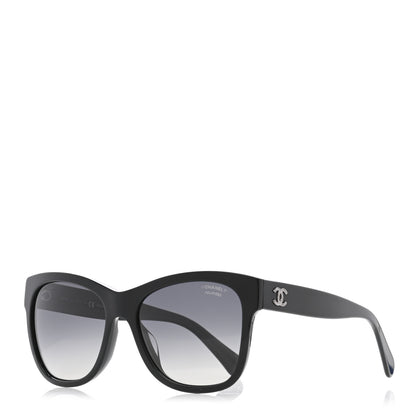Chanel Acetate Polarized Square CC Sunglasses 5380 Black 1 of 8