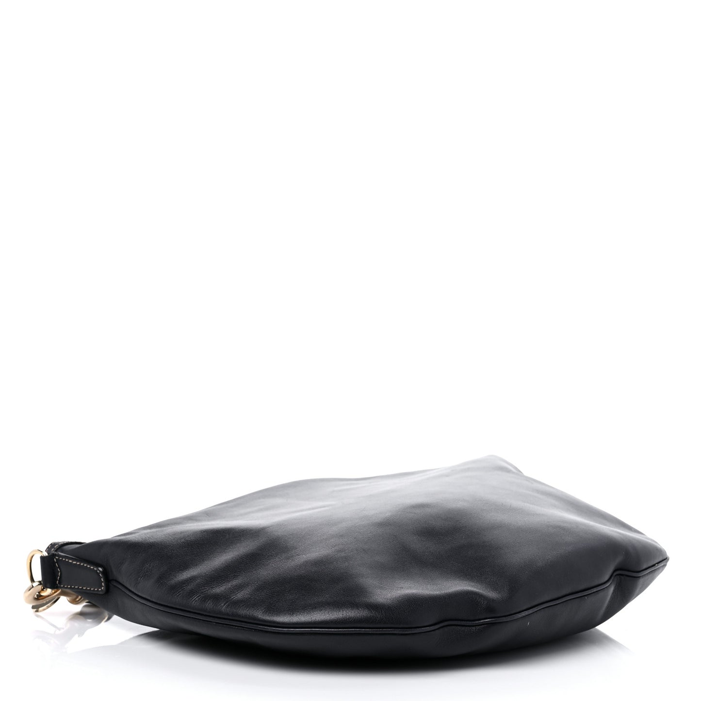 Calfskin Web Strap Hobo Black