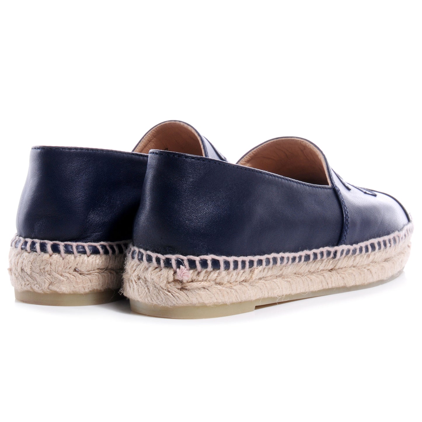 Lambskin Espadrilles Navy Black 37