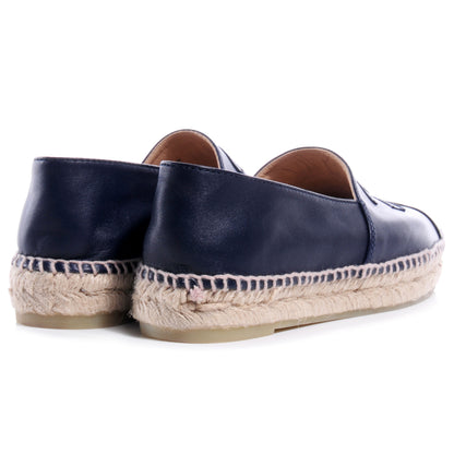 Chanel Lambskin Espadrilles Navy Black 37 3 of 6