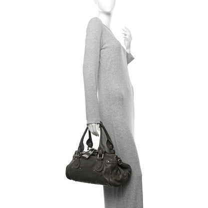 Chloe Calfskin Medium Paddington Satchel Gris Vert 2 of 14