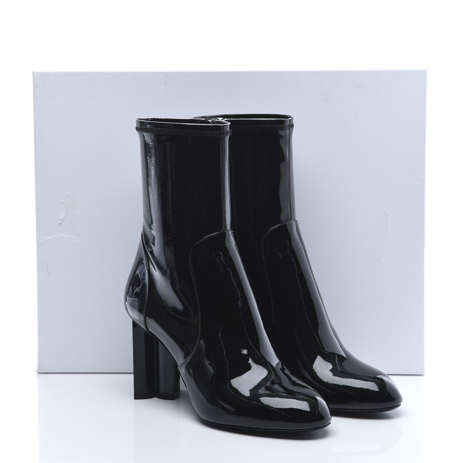 Louis Vuitton Patent Silhouette Ankle Boots 37 Black 8 of 8