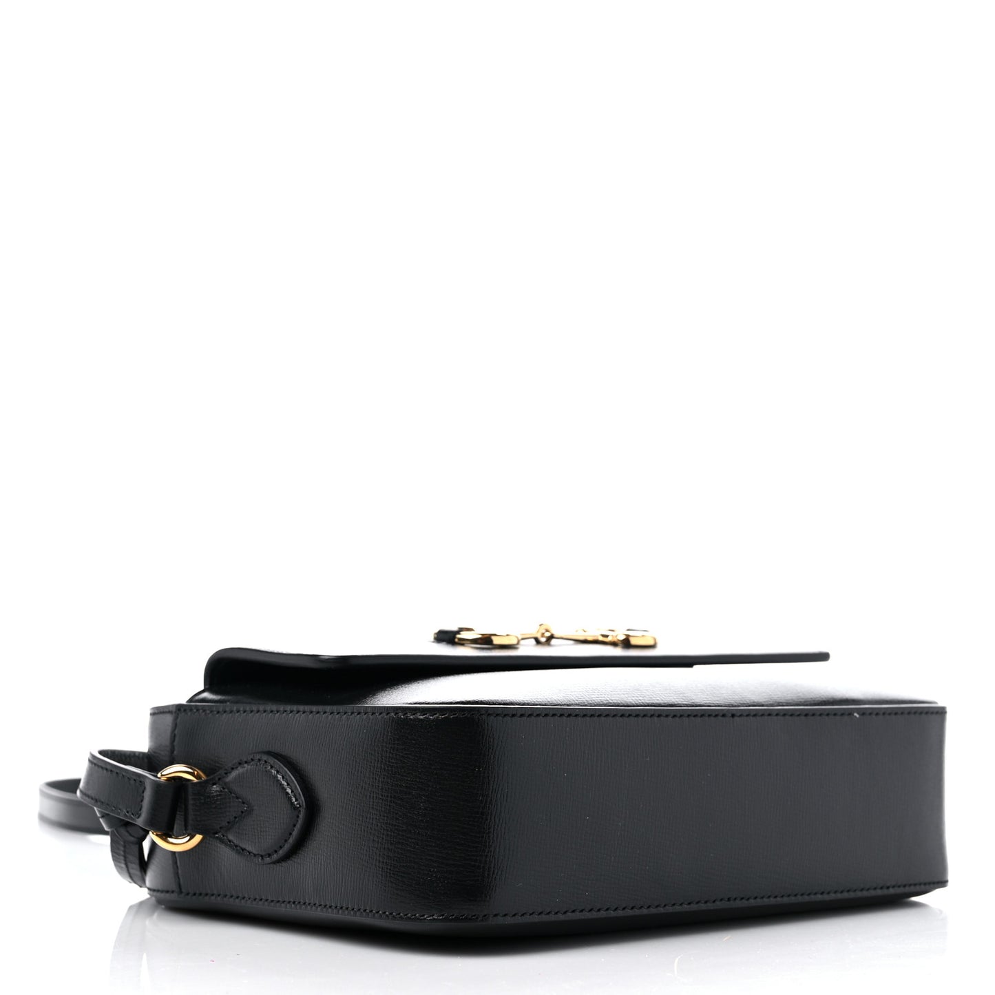 Textured Calfskin Small Horsebit 1955 Shoulder Bag Black