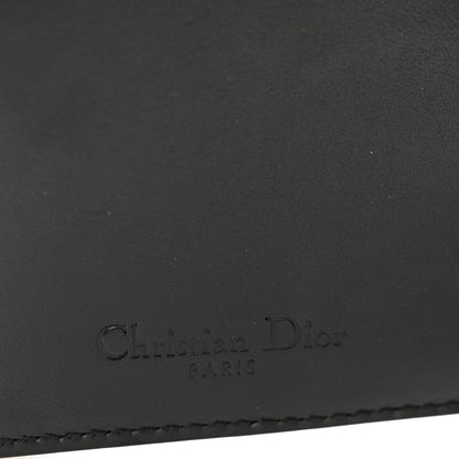 Christian Dior Lambskin Cannage Studded Lady Dior Compact Wallet Black 6 of 7