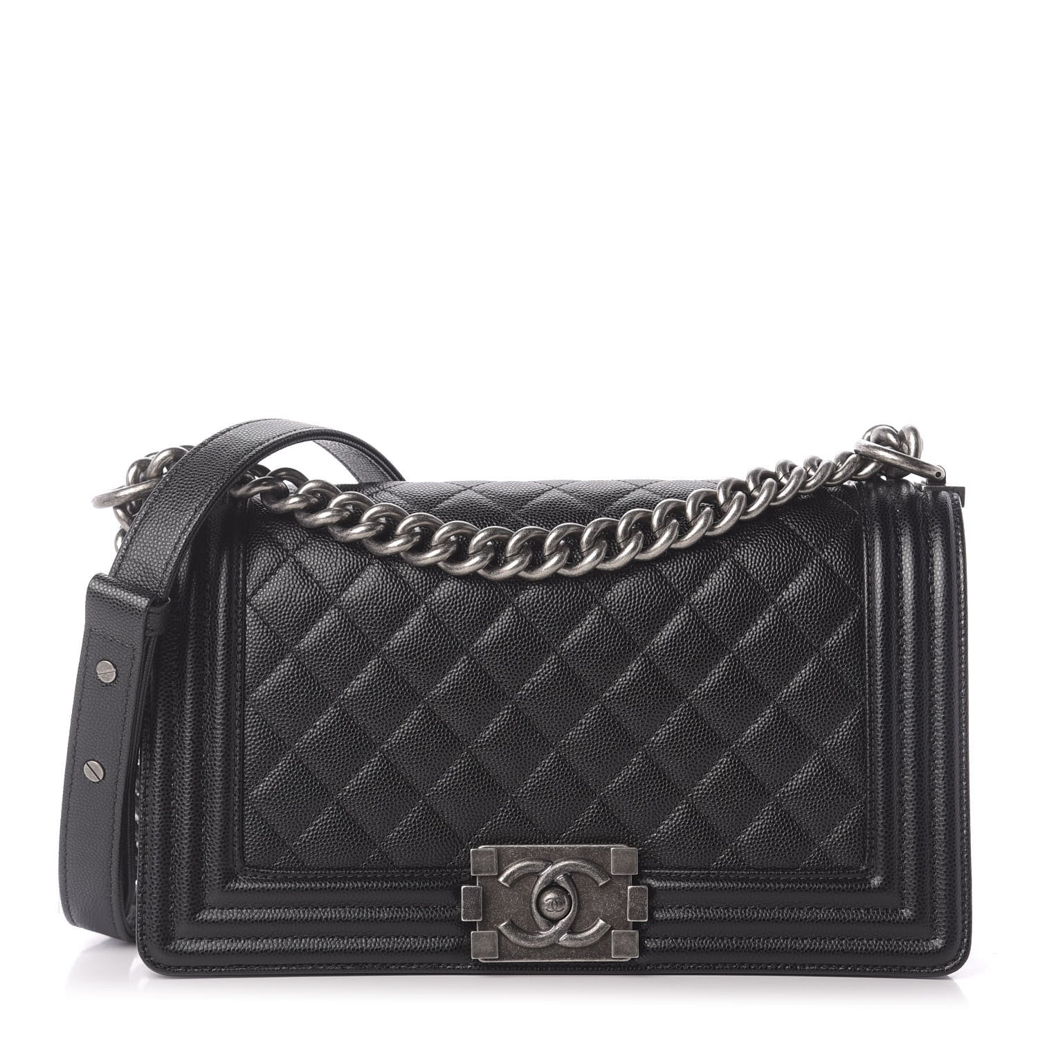 Chanel Caviar Quilted Medium Boy Flap Black 1 of 11