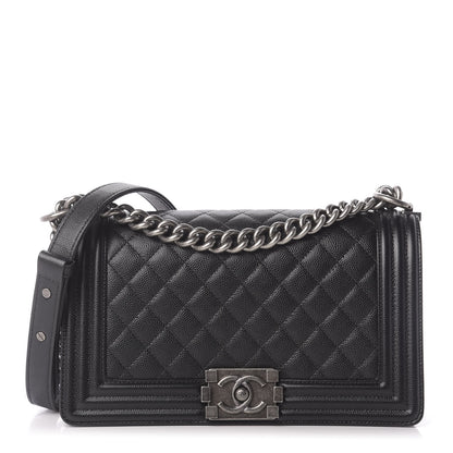 Chanel Caviar Quilted Medium Boy Flap Black 1 of 11
