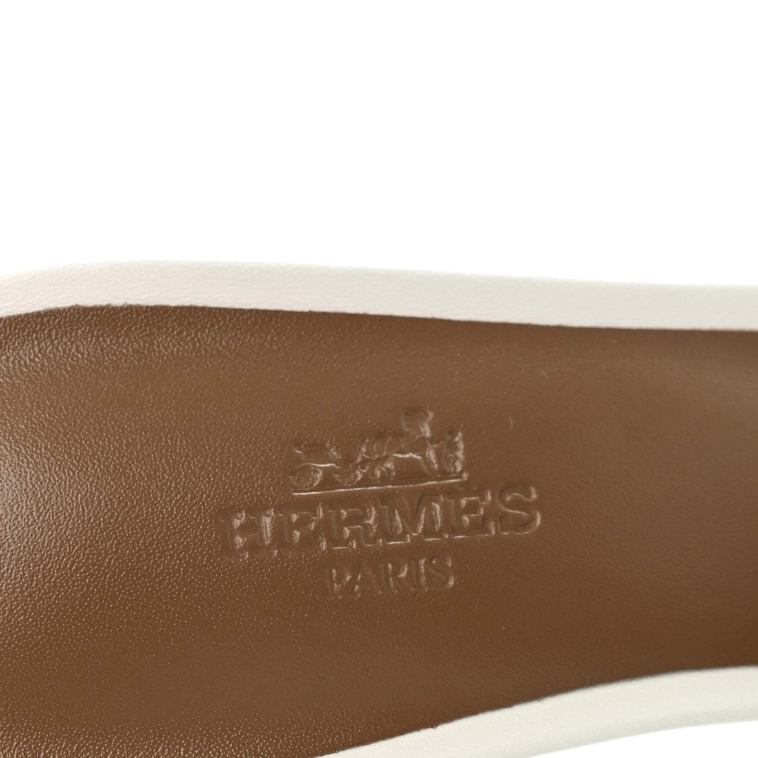 Hermes Calfskin Oasis Sandals 37 White 8 of 10