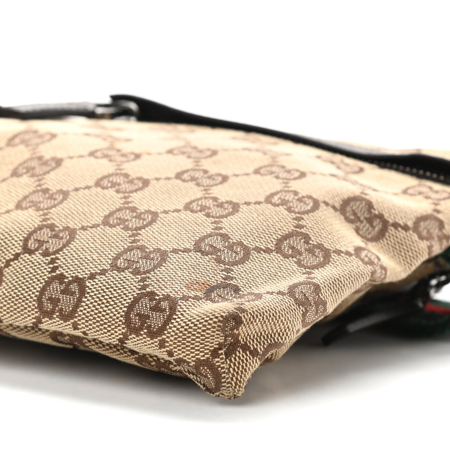 Monogram Web Belt Bag Dark Brown